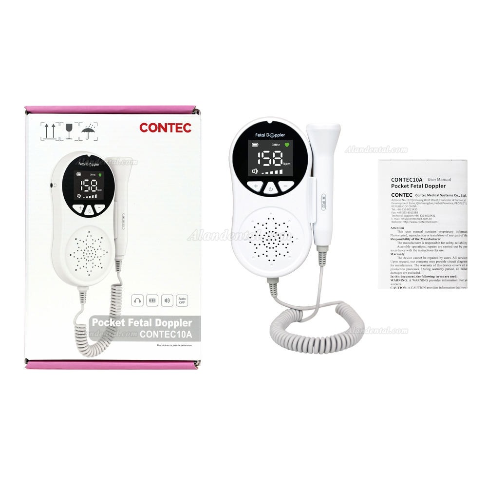 CONTEC 10A(LED) Baby Sound Monitor Pocket Fetal Doppler
